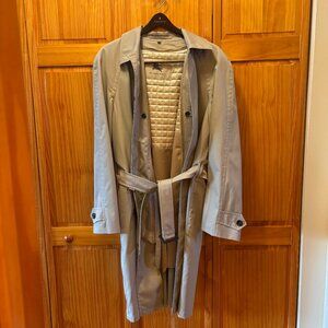 Burberry Authentic Men's Trench Coat, Size 56 with lambswool liner.